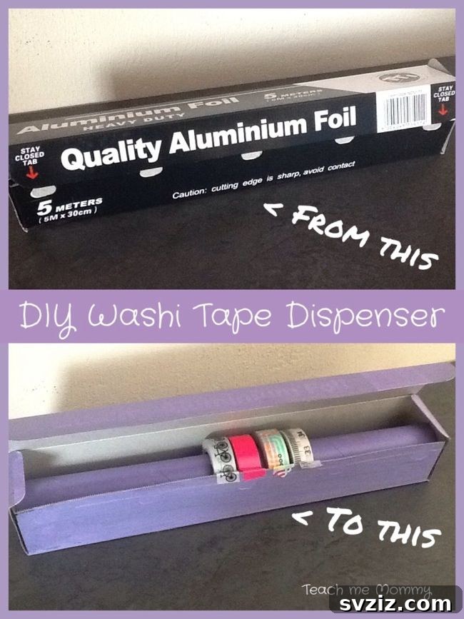 Creative DIY Washi Tape Dispenser for Craft Organization