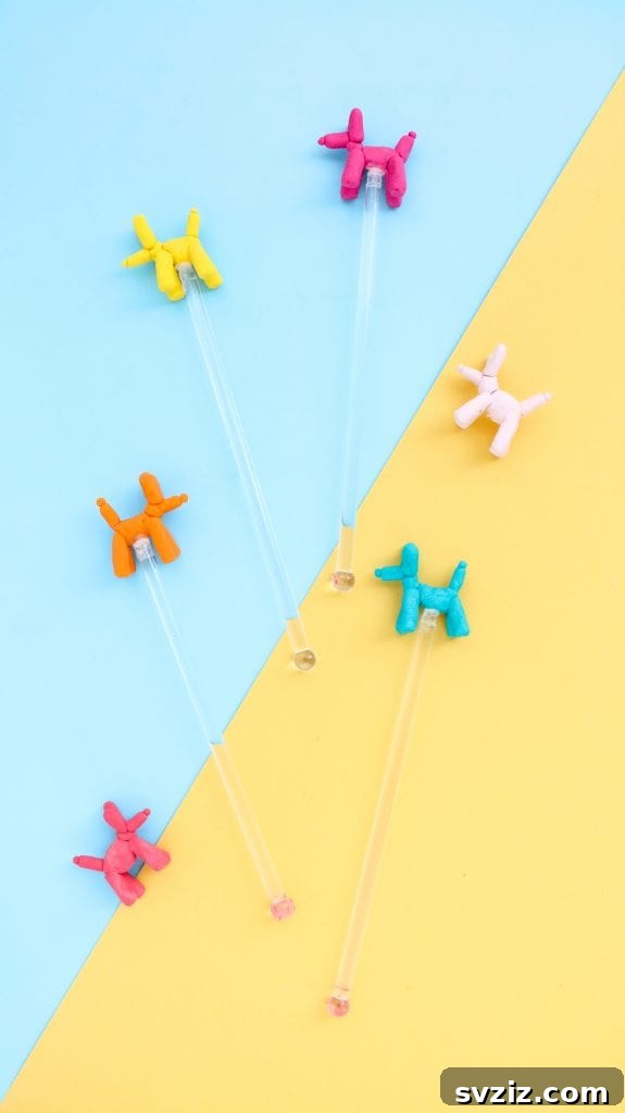 Balloon Animal Drink Stirrers
