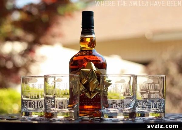 Bourbon Etched Glass Set