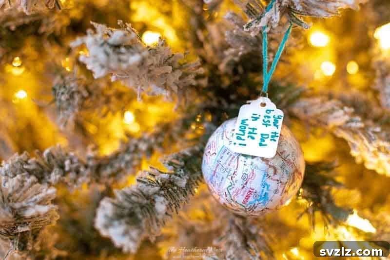 Map Homemade Christmas Ornaments