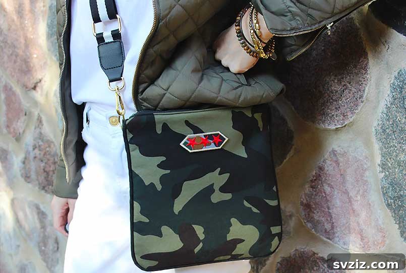 Effortless Stitching: 47 Projects for Every Skill Level 11 A stylish DIY camouflage print crossbody bag with a wide strap, ideal for hands-free carrying.