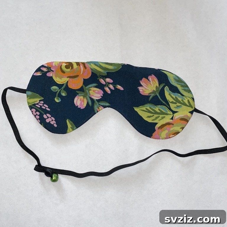 Effortless Stitching: 47 Projects for Every Skill Level 14 A soft, patterned fabric sleep eye mask with an elastic strap, designed for comfortable rest.