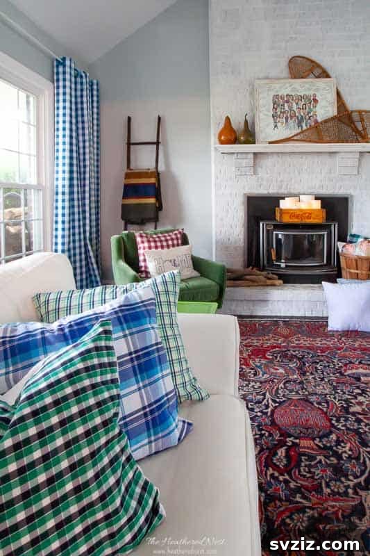Effortless Stitching: 47 Projects for Every Skill Level 24 A cozy plaid pillow cover made from a recycled shirt, featuring a button closure.