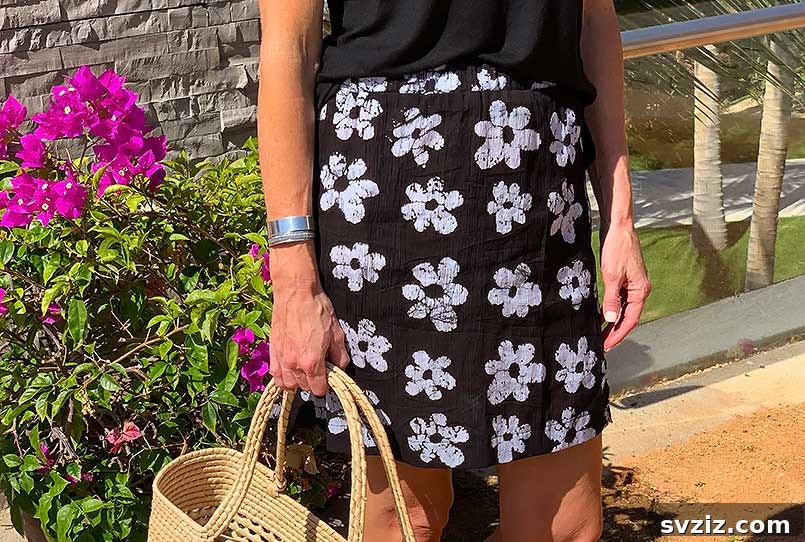 Effortless Stitching: 47 Projects for Every Skill Level 49 A vibrant, patterned DIY elastic waist skirt with a flowing silhouette, perfect for summer.