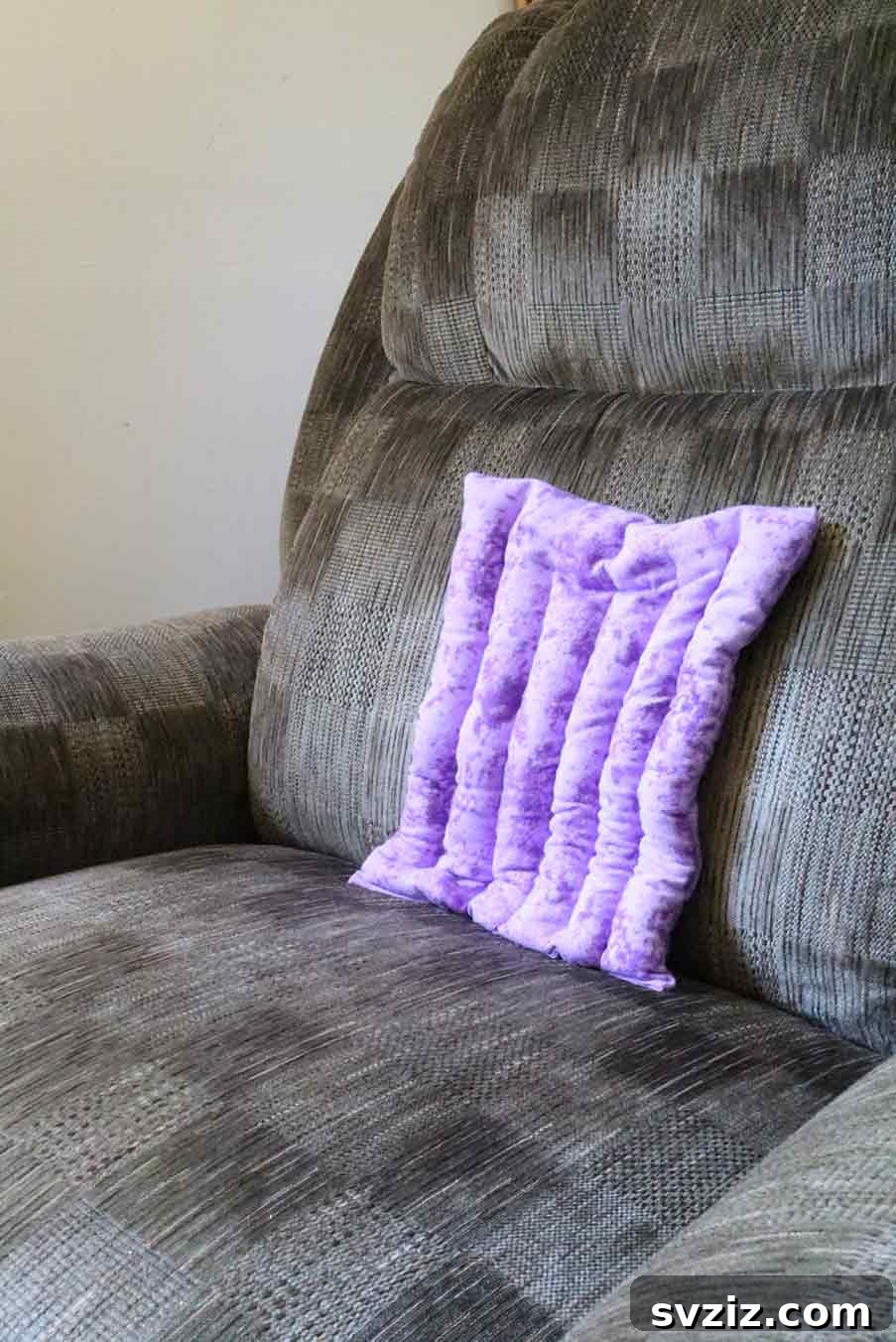 Effortless Stitching: 47 Projects for Every Skill Level 8 A rectangular fabric microwave heating pack filled with grains, ready for soothing aches.