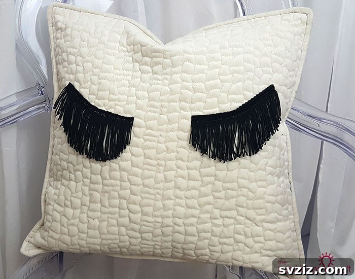 Velvet Eyelash Pillow