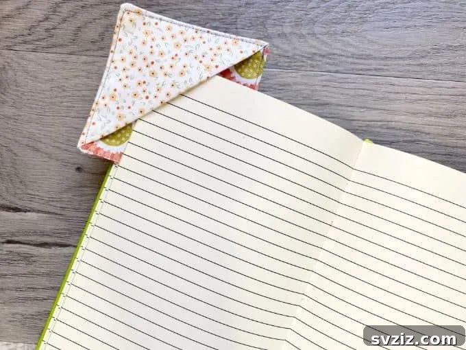 Fabric Corner Bookmark