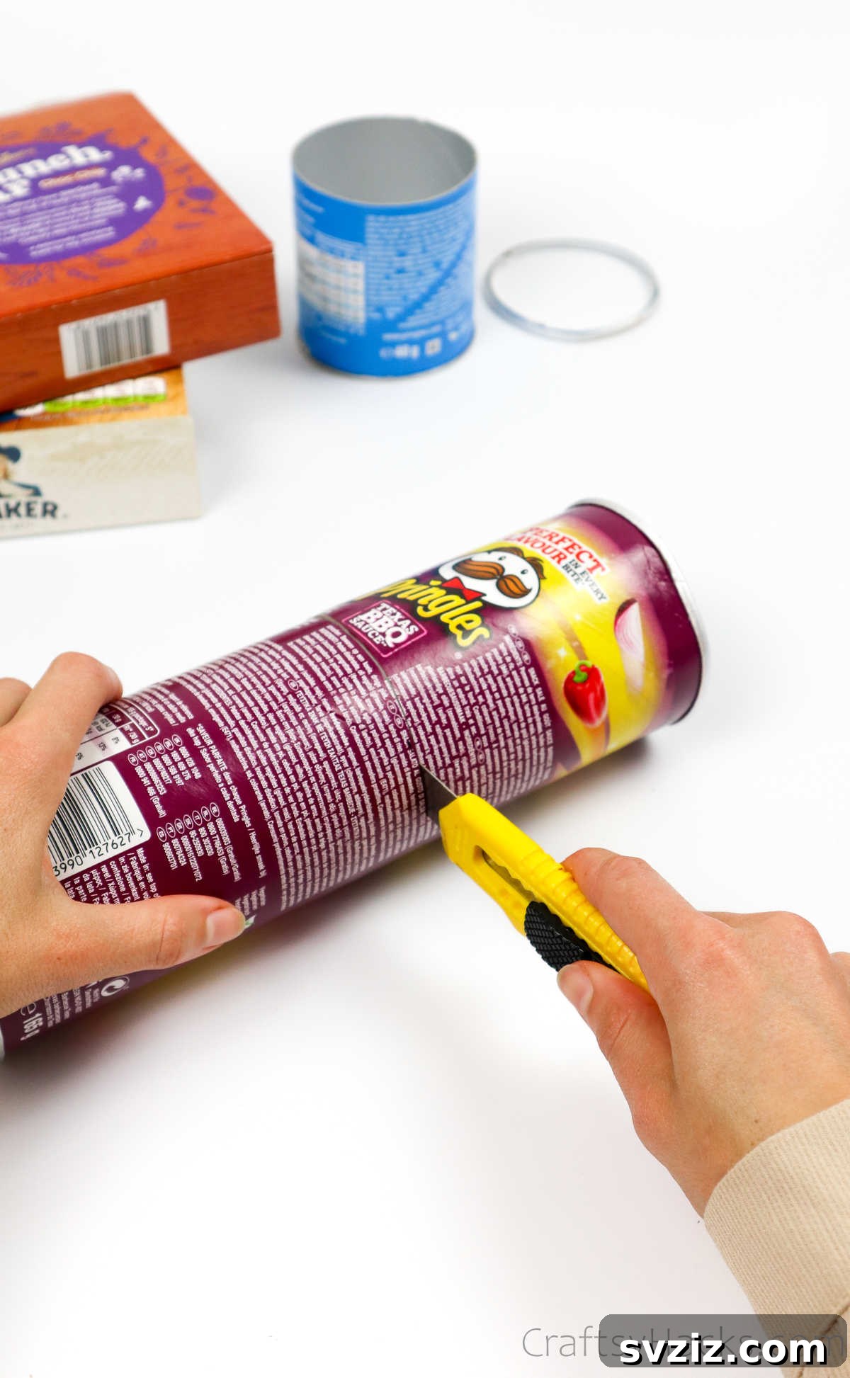 Eco-Chic Desk Organizer from Kitchen Recyclables 10 cutting chip container for custom height