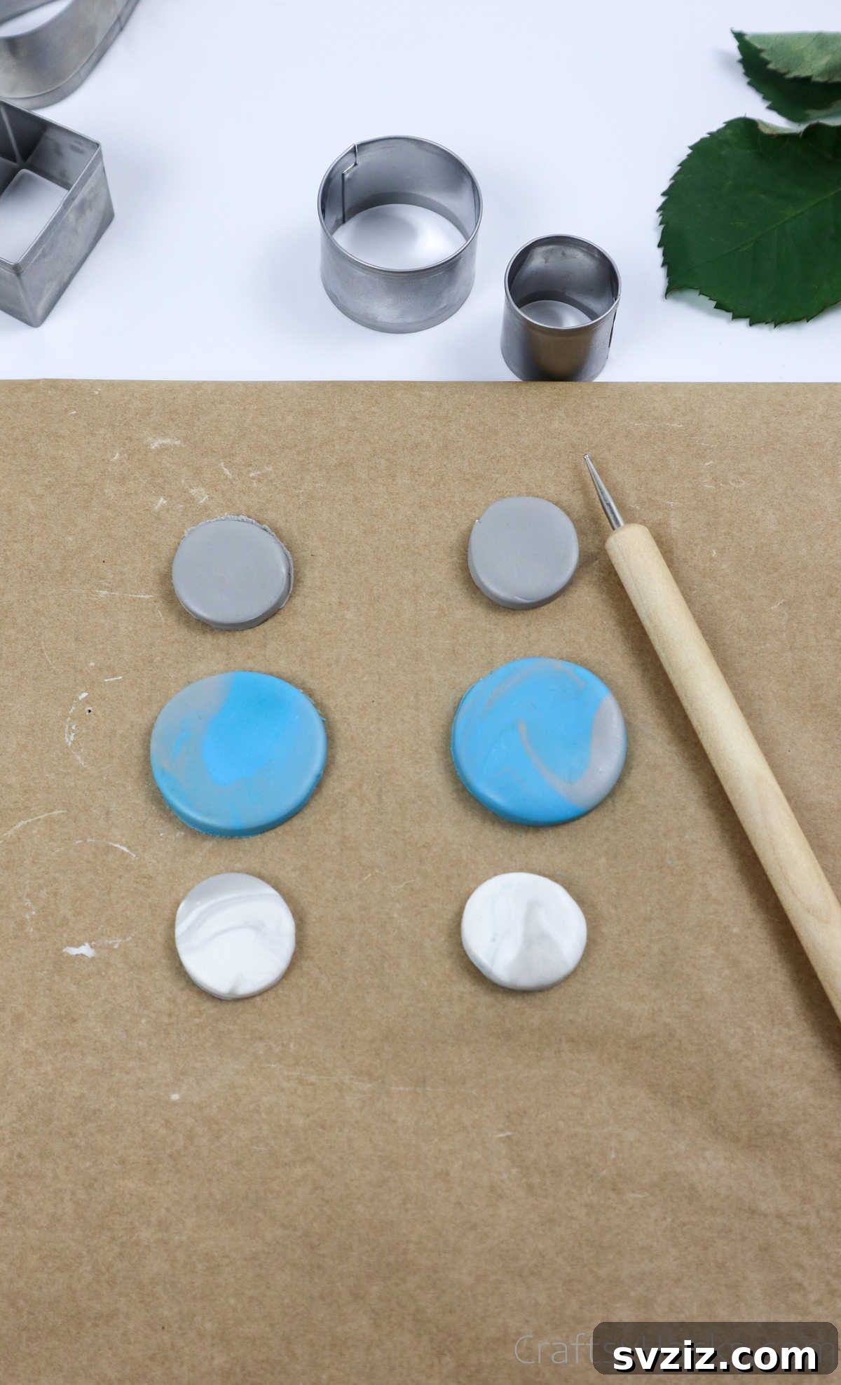 Craft Your Own Polymer Clay Earrings 30 Cutting solid-colored polymer clay with cookie cutters