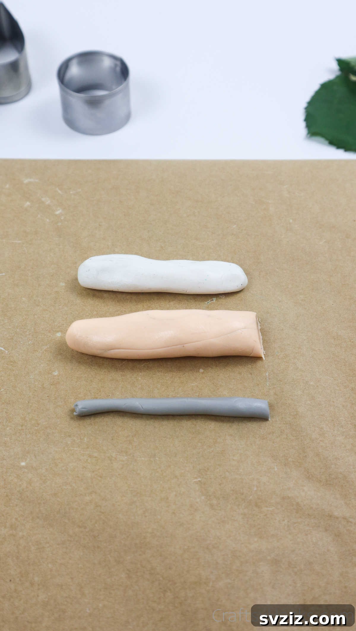 Craft Your Own Polymer Clay Earrings 32 Three polymer clay colors ready for blending