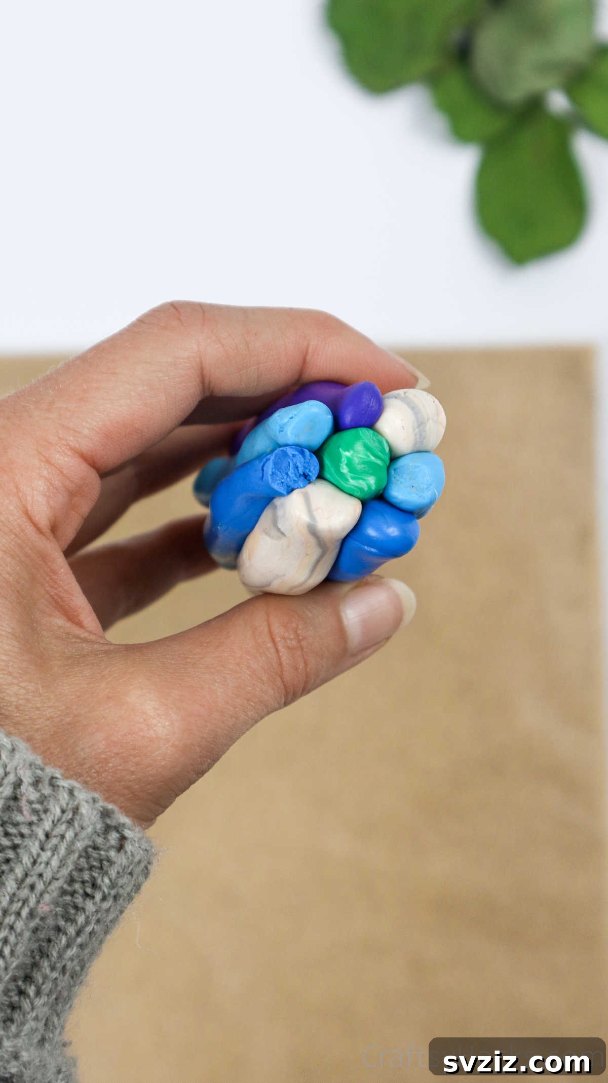 Craft Your Own Polymer Clay Earrings 38 Holding multiple colors of polymer clay pressed together