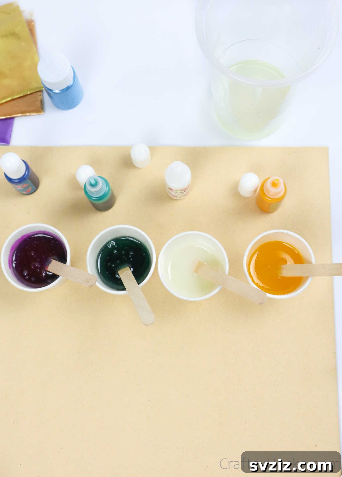 DIY Resin Coasters A Complete Guide 13 4 cups of coloured resin