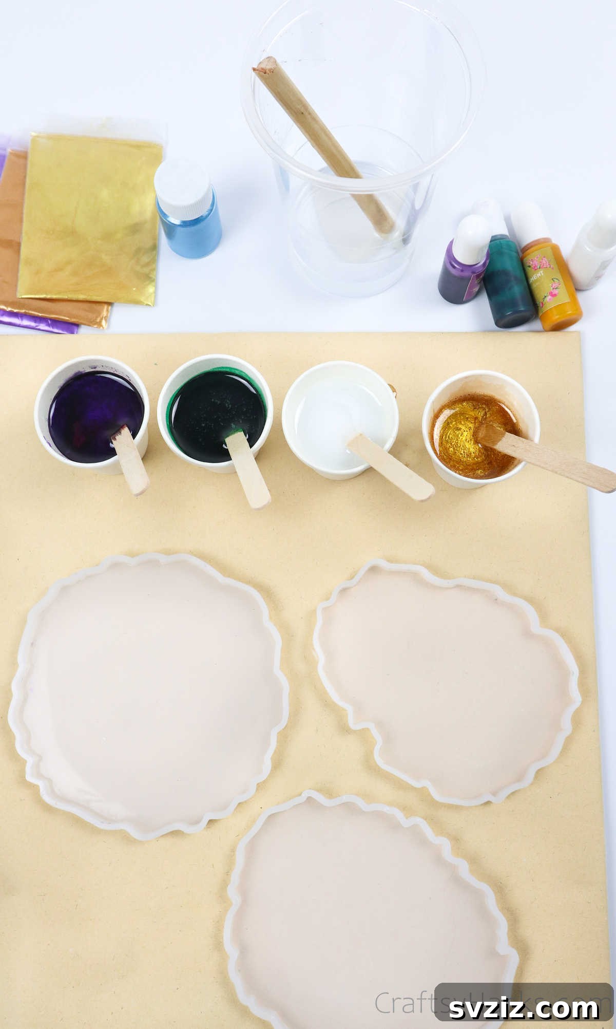 DIY Resin Coasters A Complete Guide 15 cups with resin molds