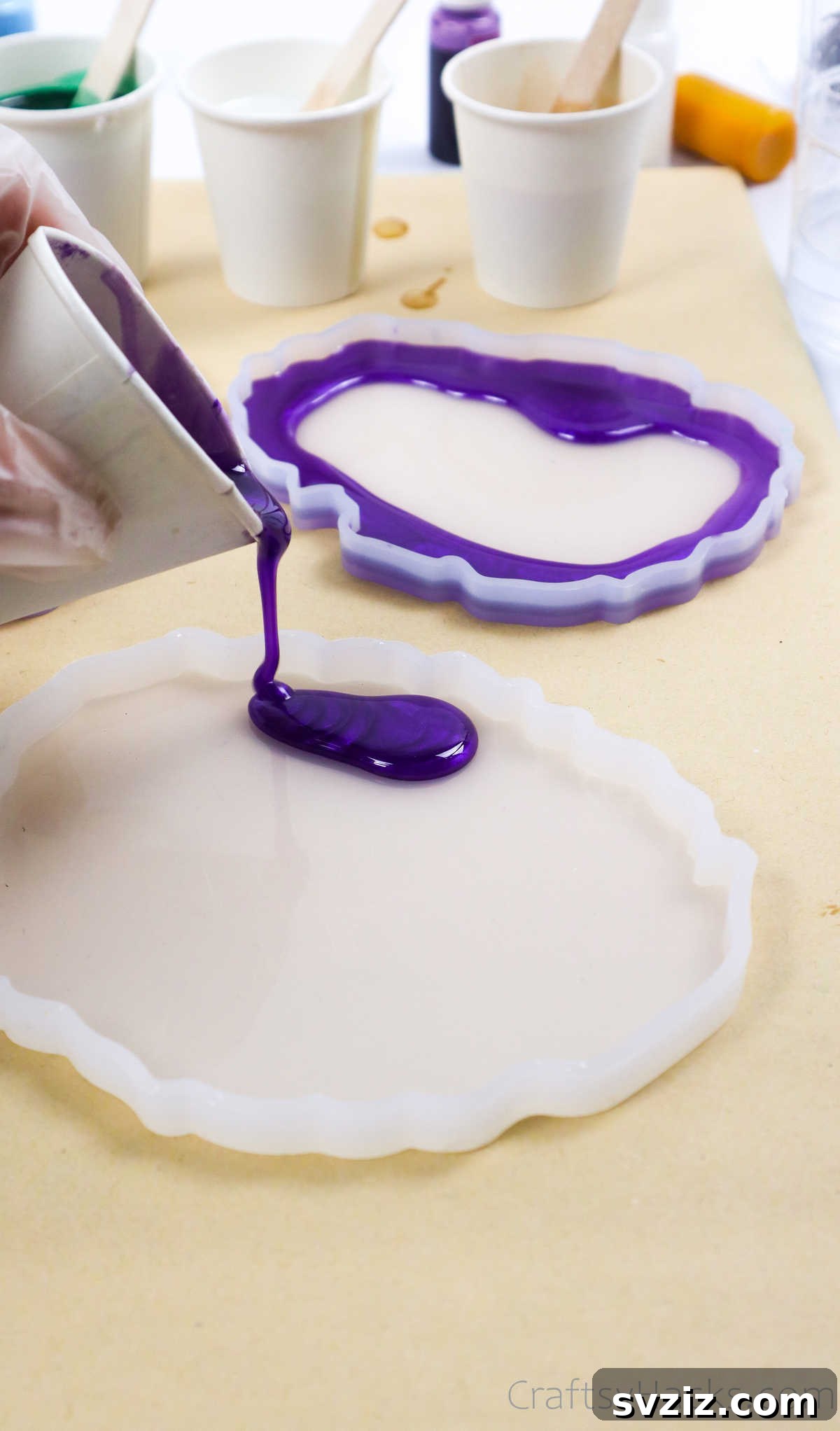 DIY Resin Coasters A Complete Guide 17 pouring resin in mold