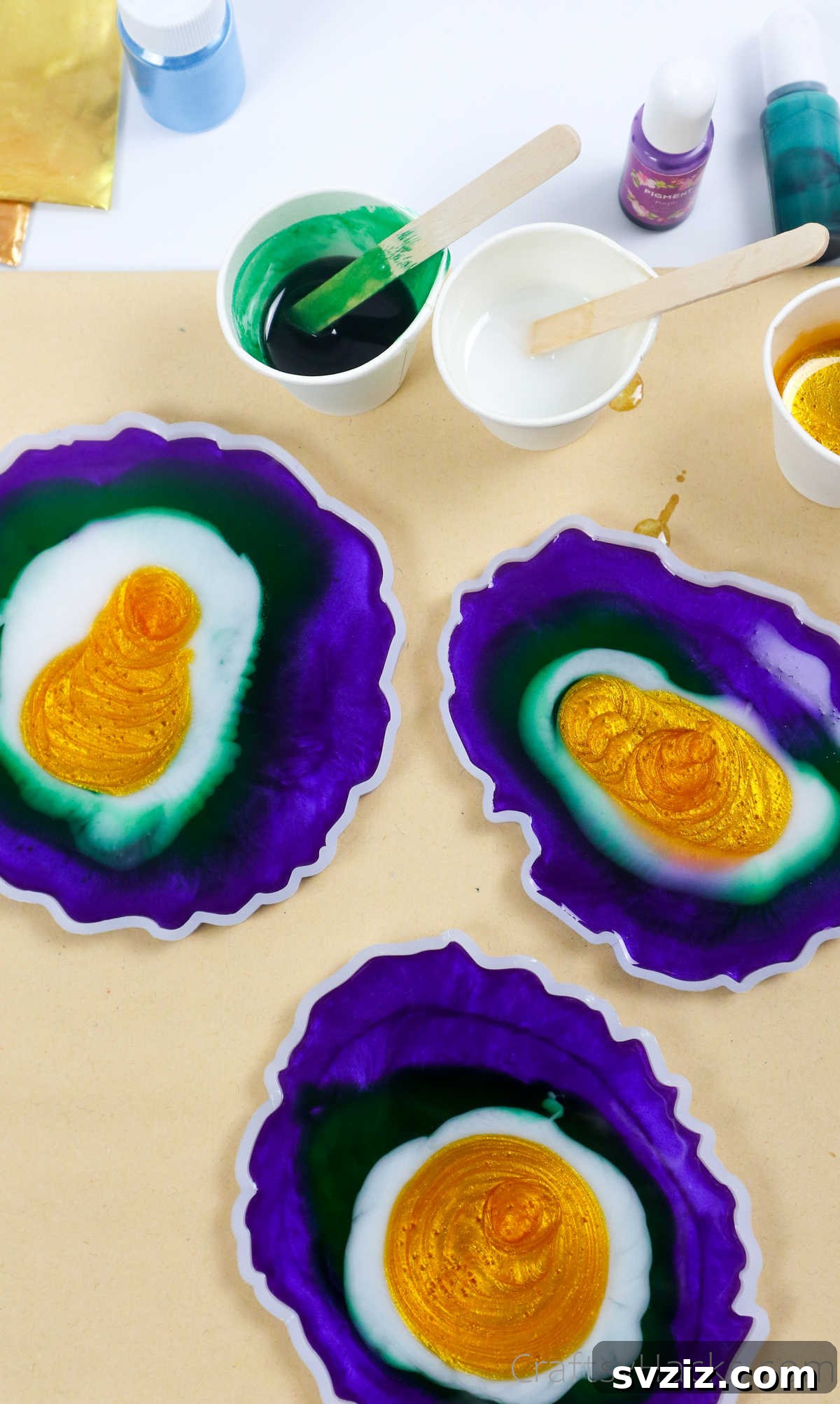 DIY Resin Coasters A Complete Guide 18 pouring colored resin
