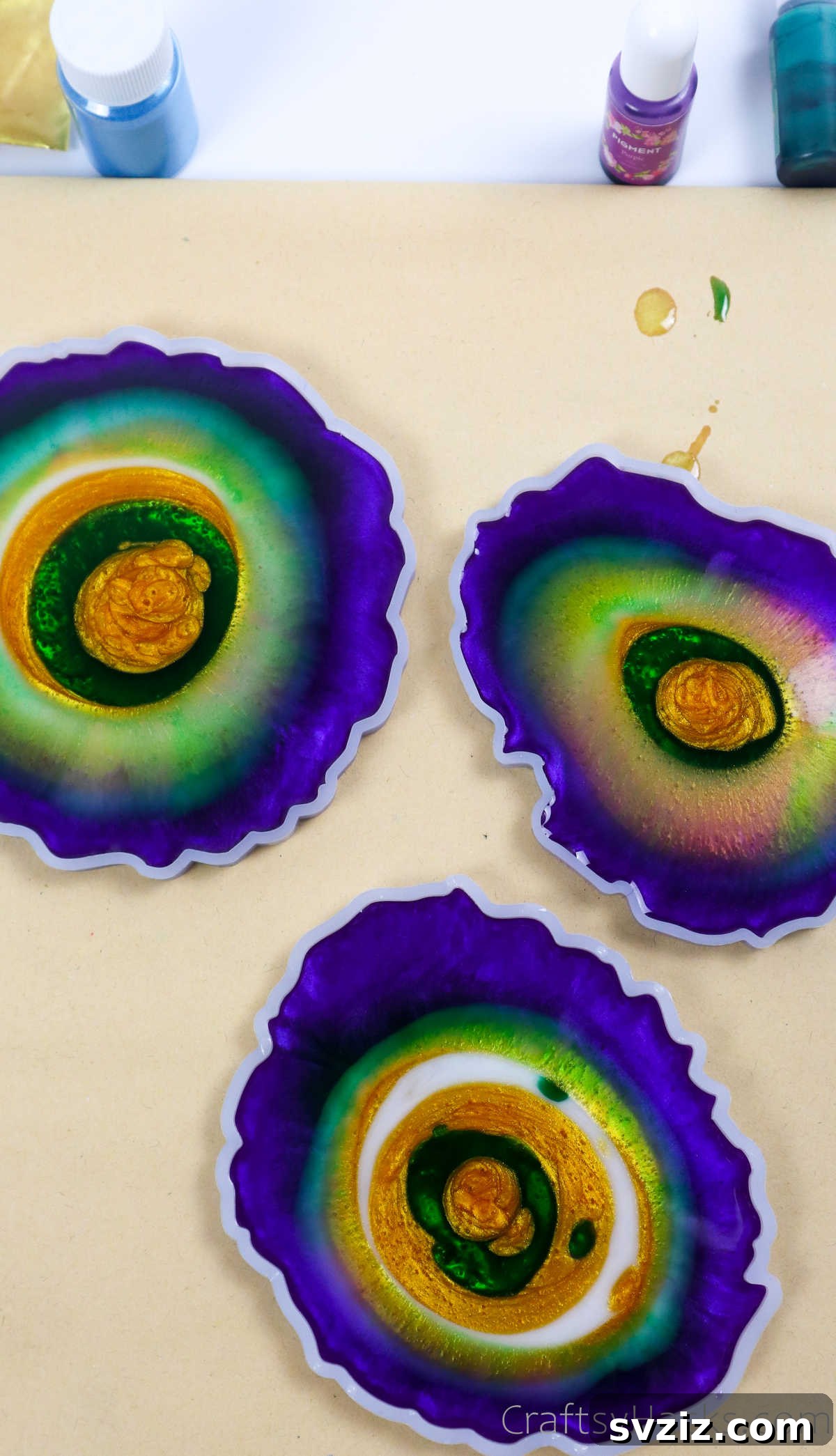 DIY Resin Coasters A Complete Guide 20 colors mixing
