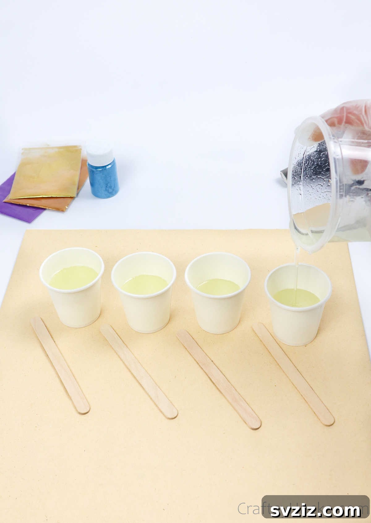DIY Resin Coasters A Complete Guide 10 pouring resin in cups