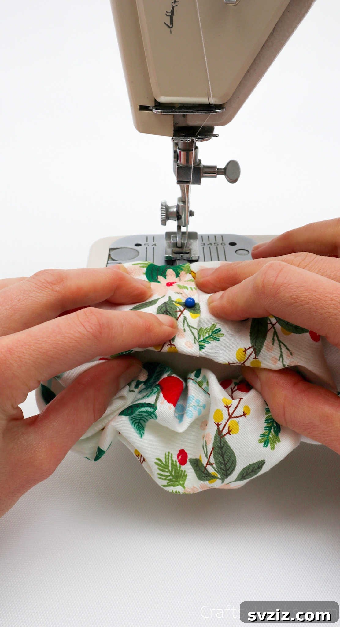 Craft Your Perfect Hair Scrunchie 26 Sewing the final seam to close the scrunchie