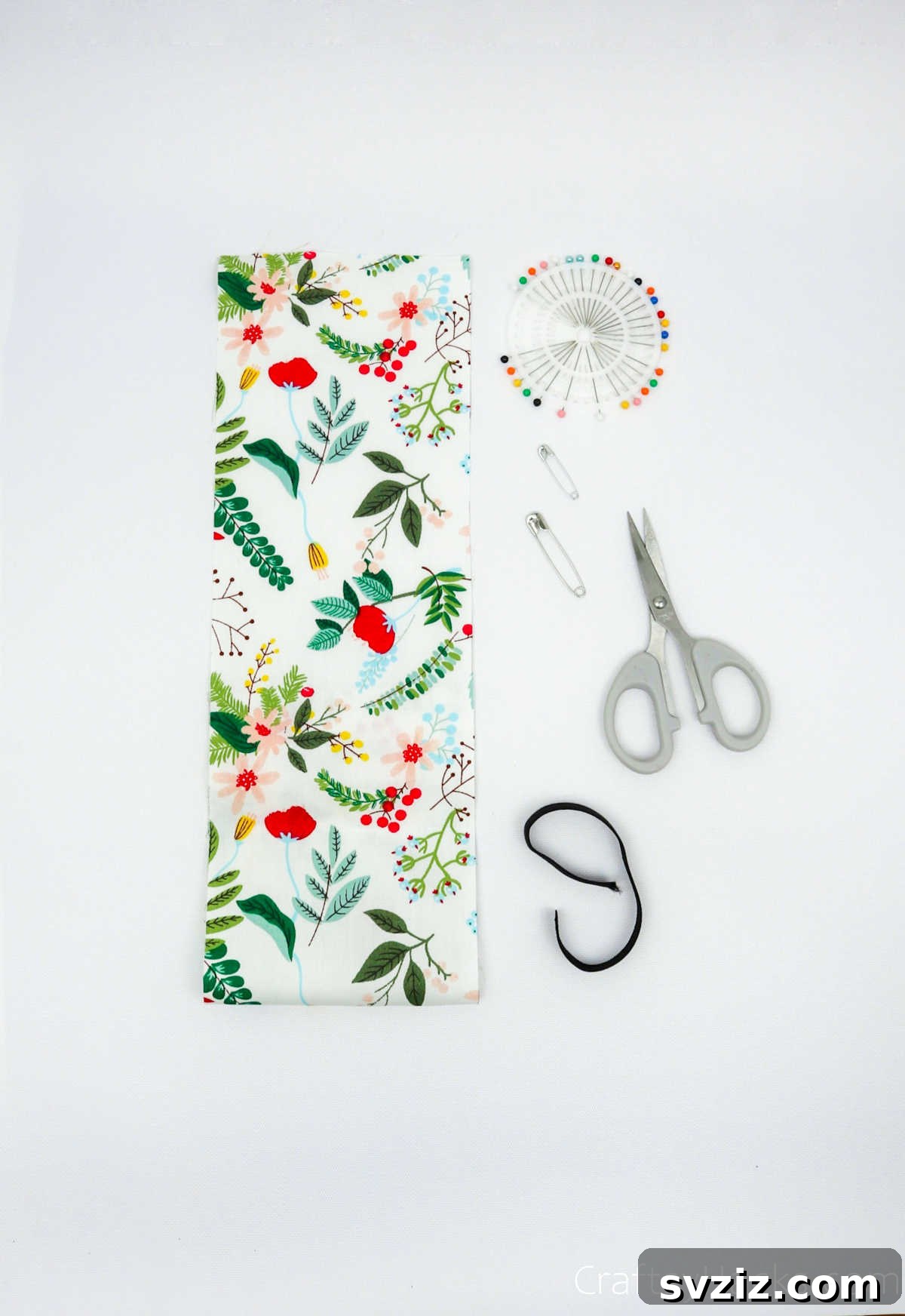 Craft Your Perfect Hair Scrunchie 5 Essential craft supplies for making scrunchies laid out