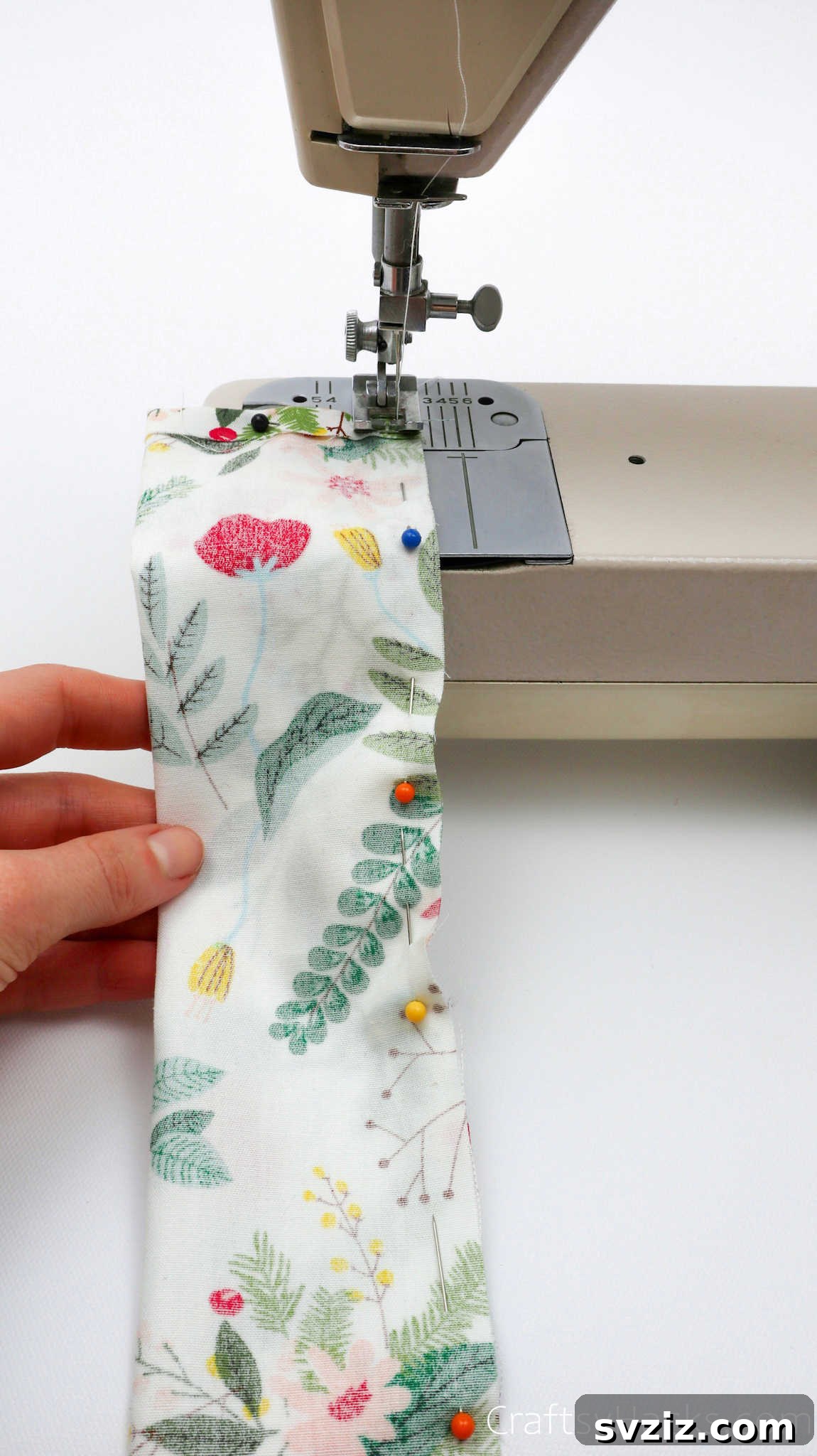 Craft Your Perfect Hair Scrunchie 9 Sewing the long edge of the scrunchie fabric