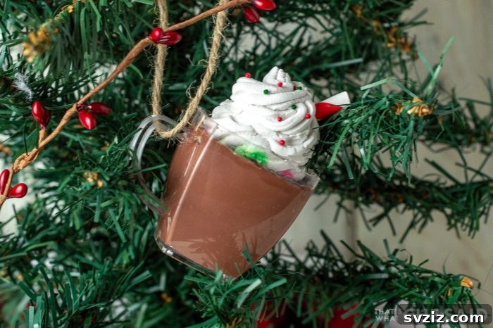 DIY Hot Chocolate Ornament for Christmas decor