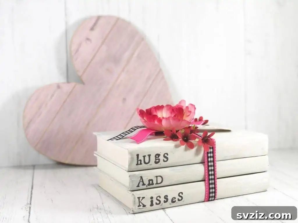 DIY Decorative Book Stack for home decor