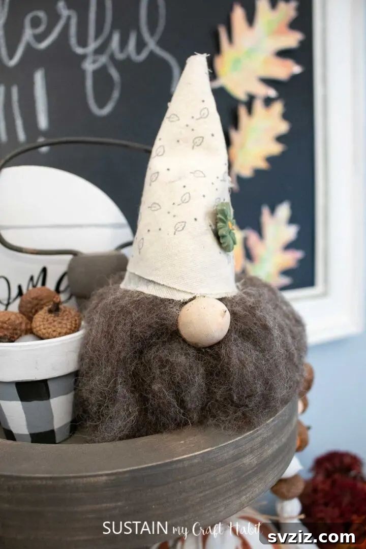 Easy No-Sew Gnome craft from Dollar Store items