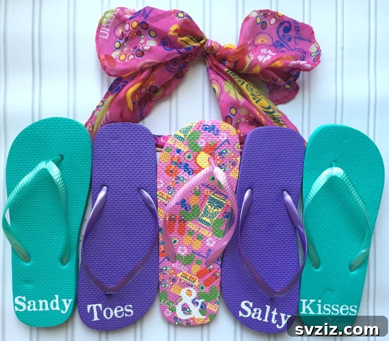 DIY Flip Flop Sign, a unique summer Dollar Store craft