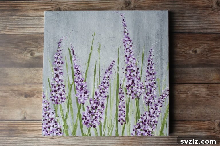 41 Delightful Floral Art Projects 15 Easy Lavender Acrylic Painting Tutorial