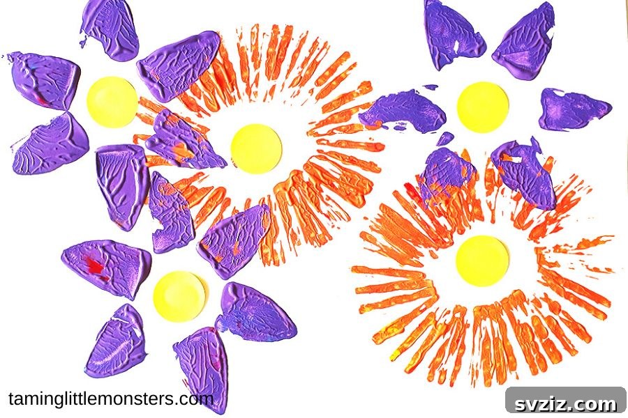 41 Delightful Floral Art Projects 17 Recycled Toilet Roll Flower Stamp Craft