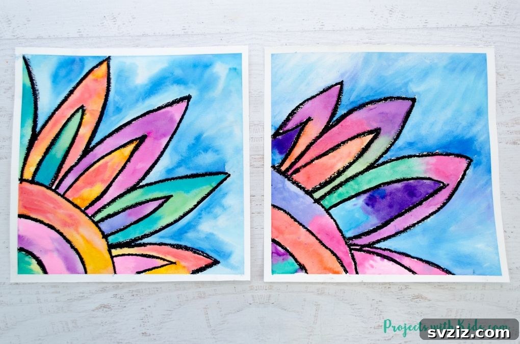 41 Delightful Floral Art Projects 3 Vibrant Watercolor Flower Painting for Kids