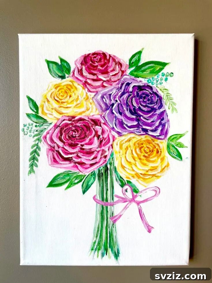 41 Delightful Floral Art Projects 23 Step-by-Step Acrylic Roses Painting