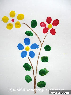41 Delightful Floral Art Projects 39 Sweet Fingerprint Flower Greeting Card Craft