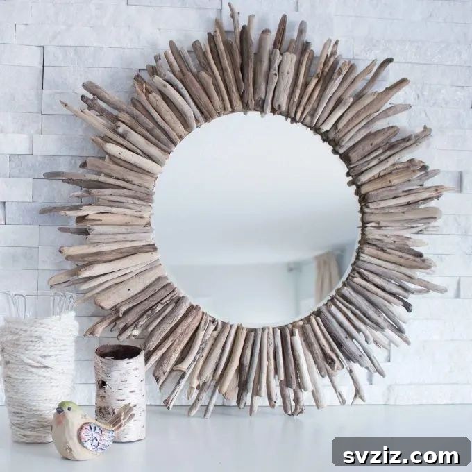 DIY Dream Bedroom: 51 Budget-Friendly Decor Hacks 19 Driftwood Mirror