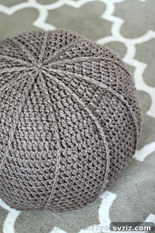 DIY Dream Bedroom: 51 Budget-Friendly Decor Hacks 21 Crochet Floor Pouf