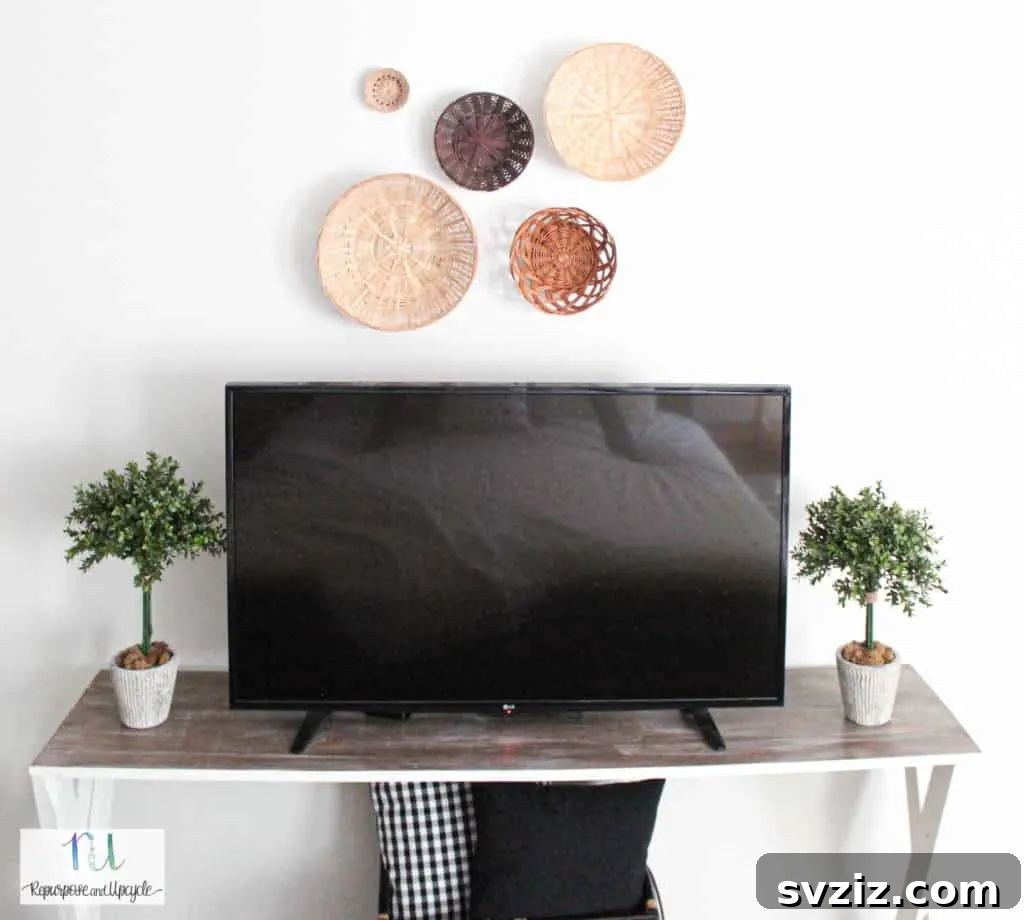 DIY Dream Bedroom: 51 Budget-Friendly Decor Hacks 7 Basket Wall