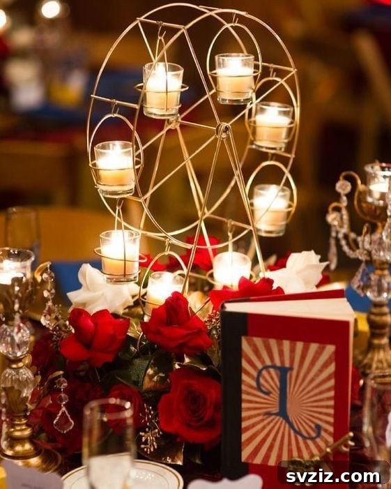 25 Gorgeous Wedding Centerpiece Inspirations 19 Charming Candle Carousel Centerpiece