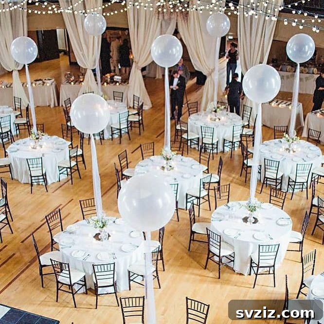 25 Gorgeous Wedding Centerpiece Inspirations 27 Elegant Chic Balloon Centerpiece