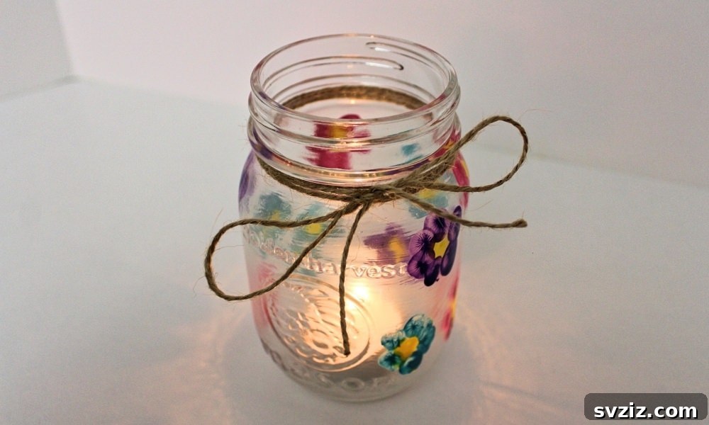 47 Clever Crafts Your Mom Will Love 41 DIY Mason Jar Candle Holder