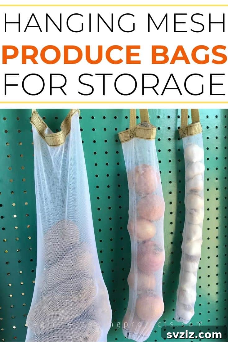 Hanging Mesh Produce Bag Storage