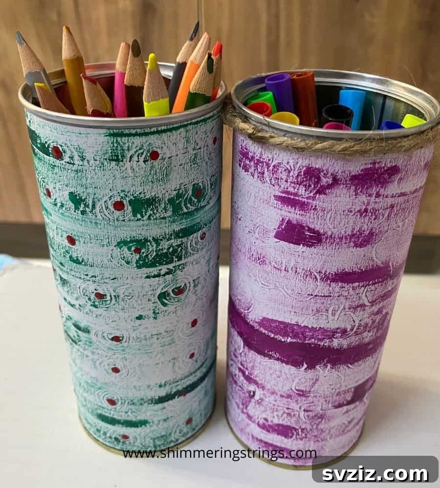 Tin Pencil Holder
