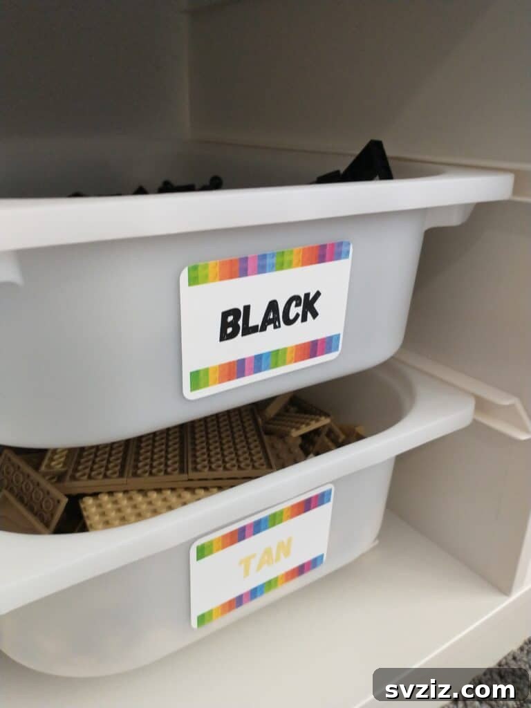 Lego Table Organization