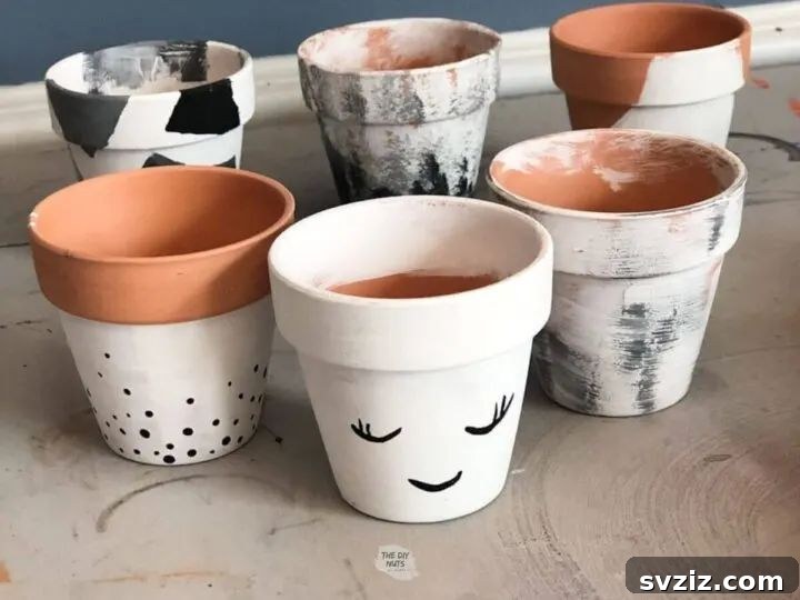 Painted Flower Pots