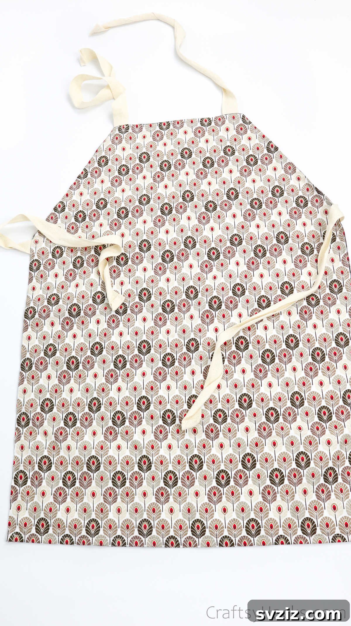 Craft Your Own Custom Apron 36 A beautiful, flattened DIY apron, perfect for gifting or personal use, showcasing the potential of handmade sewing crafts.