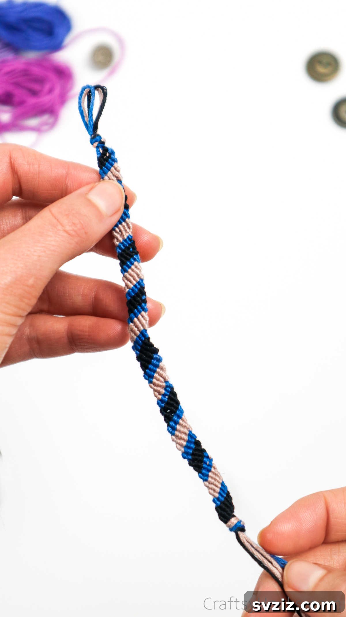Crafting Friendship Bracelets 39 completed bracelet