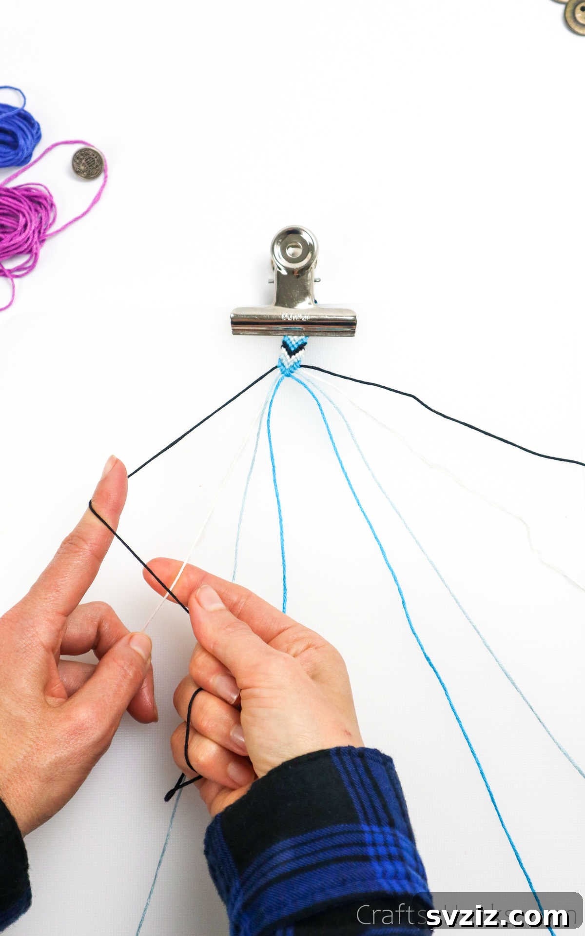 Crafting Friendship Bracelets 53 tying knot
