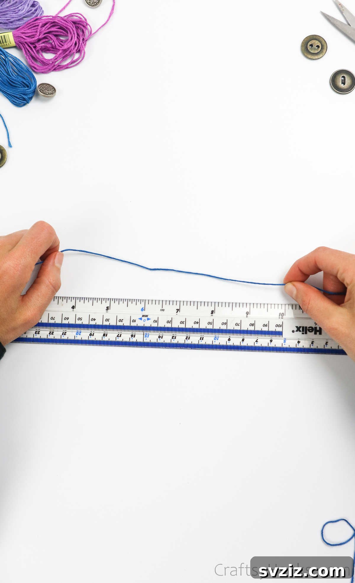 Crafting Friendship Bracelets 7 measuring thread