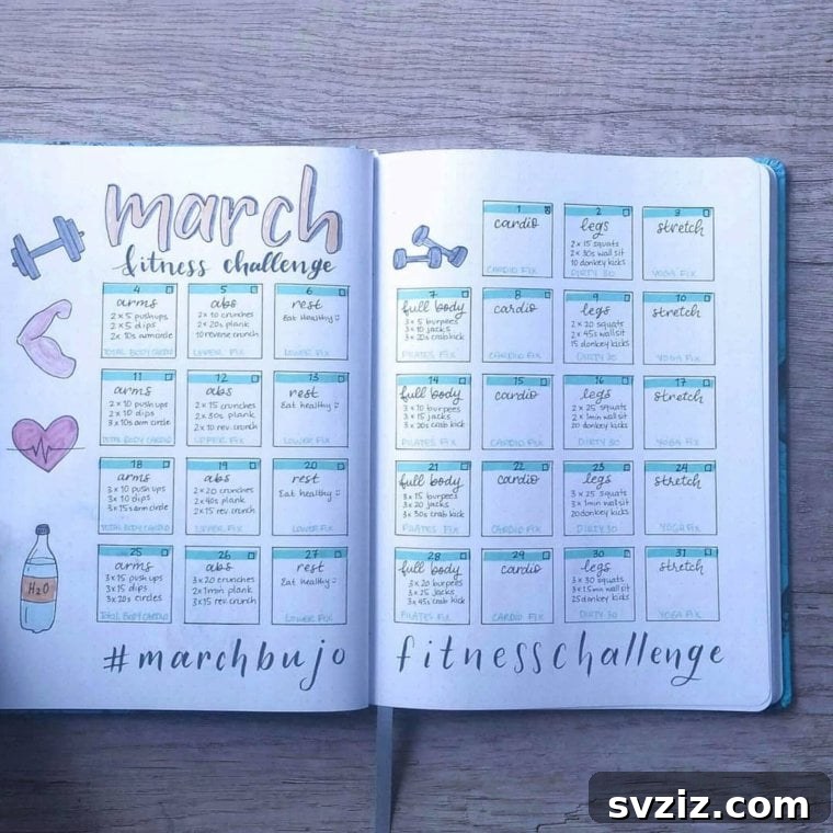 Bullet Journal Your Way to Weight Loss 20 Spreads 18 Fitness Challenge