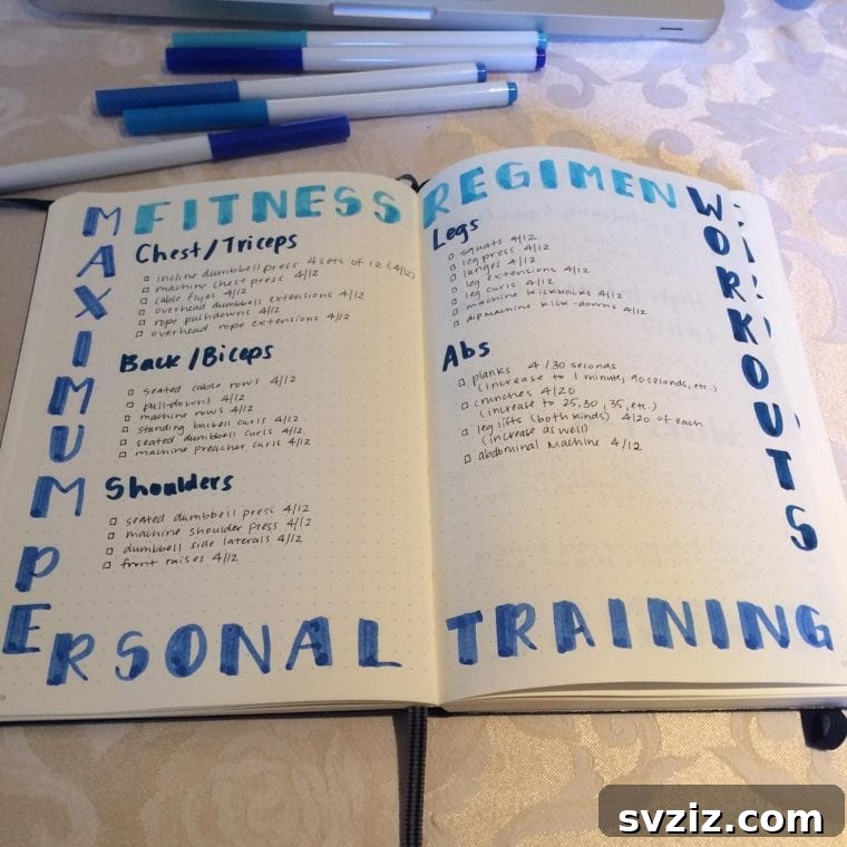 Bullet Journal Your Way to Weight Loss 20 Spreads 6 Maximum Personal Training