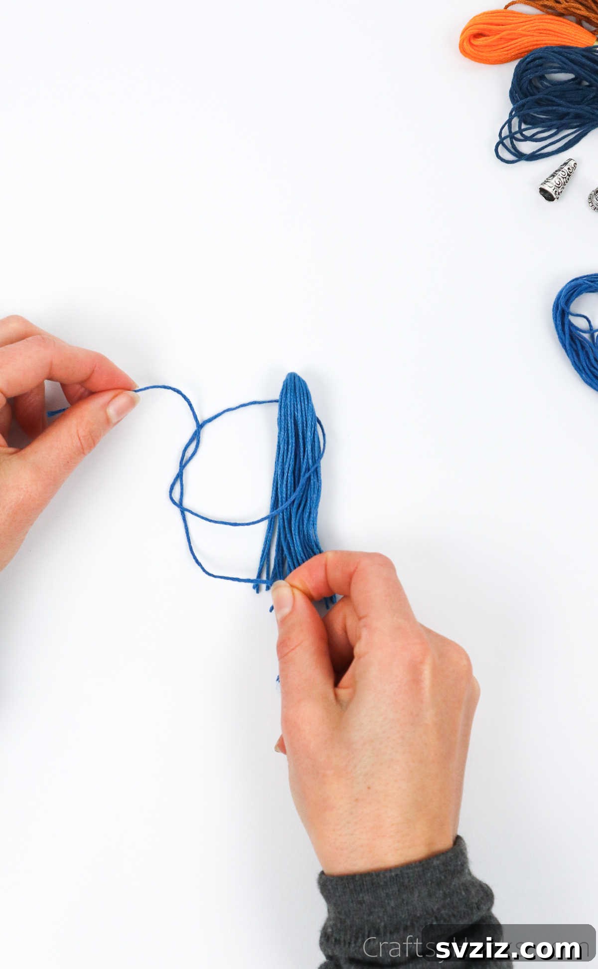 Craft Your Own Trendy Tassel Earrings 17 tying knot